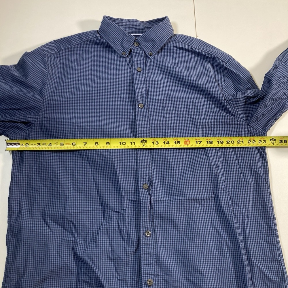 Charles Tyrwhitt Shirt Large Blue Check Classic Weekend Button Down Casual - Picture 5 of 6
